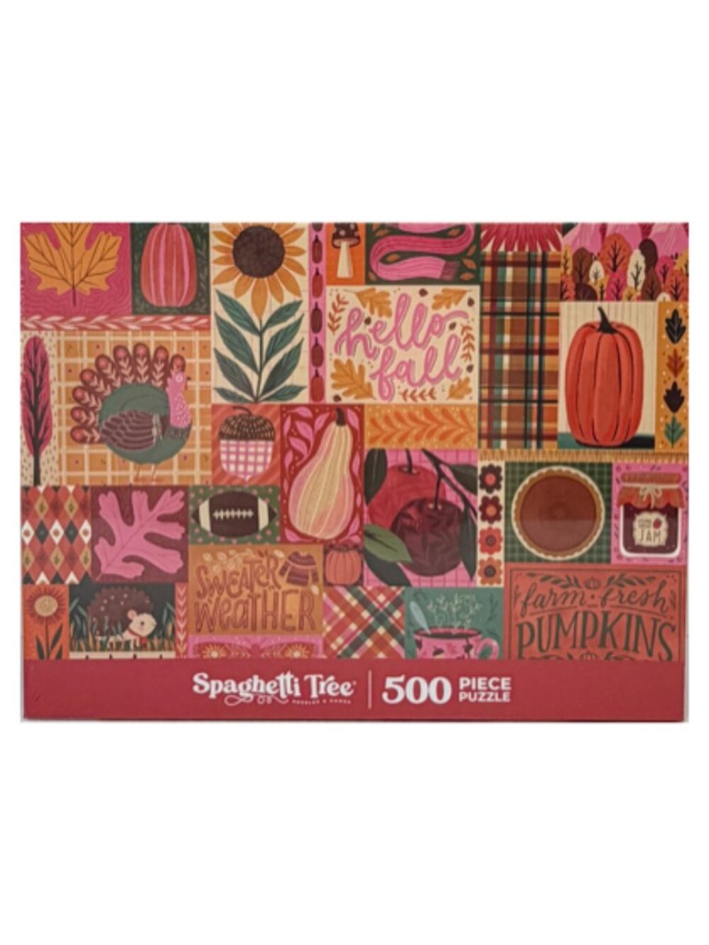 NEW Spaghetti Tree Sweater Weather 500 Piece Jigsaw Puzzle Fall Autumn